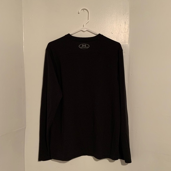 🏃♂️ UNDER ARMOUR MEN’S BLACK LONG SLEEVE ACTIVEWEAR TECH SHIRT TOP 🏃♂️ - Picture 2 of 6